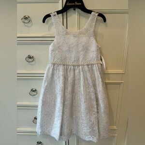 NWT American Princess Girls Size 8 Sequence Formal Wedding Dress